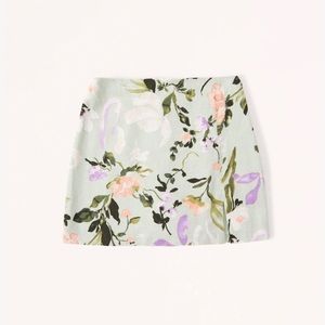 Abercrombie Linen blend slit mini skort